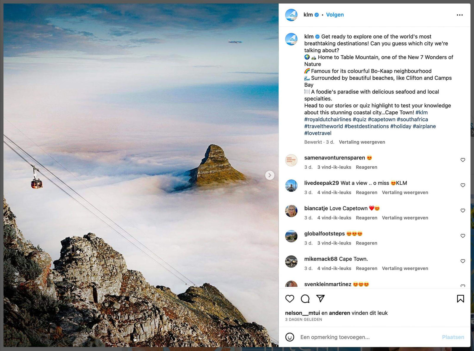 Voorbeeld gebruik hashtags